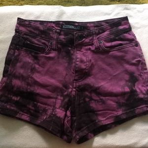Purple acid wash Hot Topic shorts